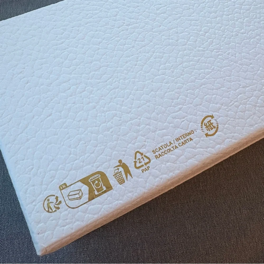 Dior Textured White Gift Box with Gold Lettering